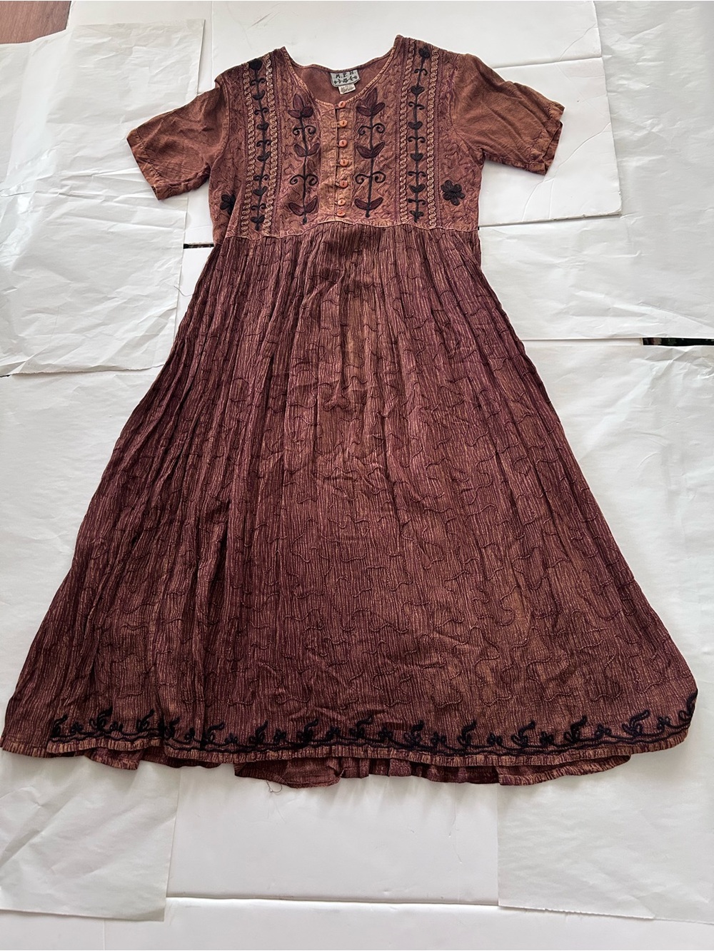 Vintage hippie style boho dress made in  India